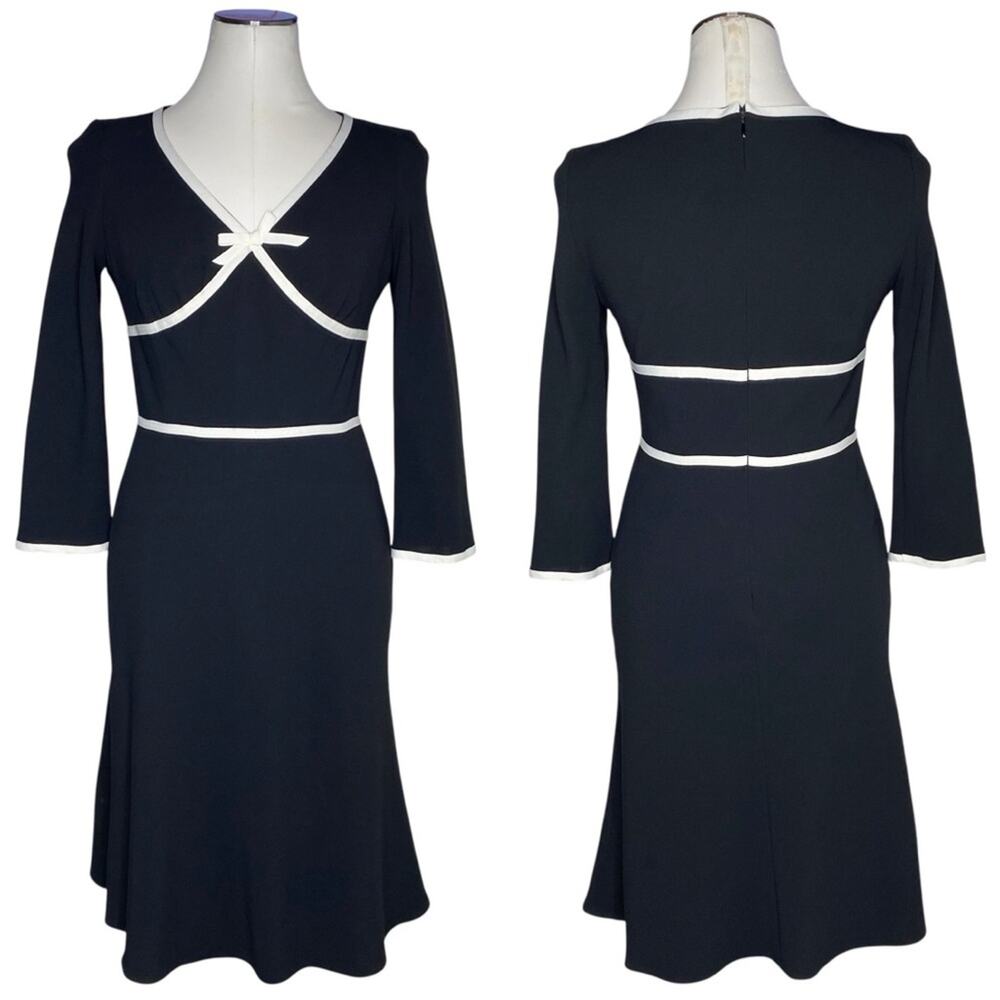 Nine West Black with White Trim Dress size 4